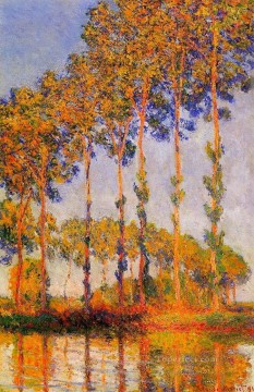 Una hilera de álamos Claude Monet Paisajes río Pinturas al óleo